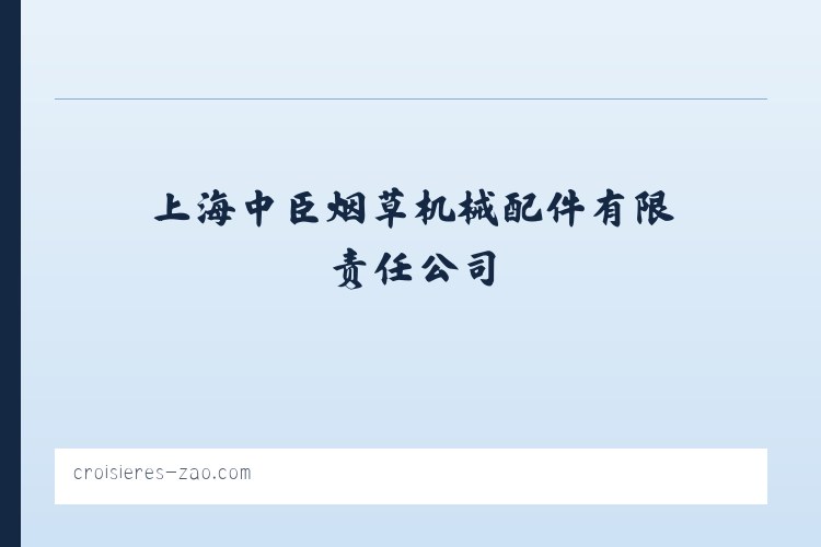 上海中臣烟草机械配件有限责任公司 列表图